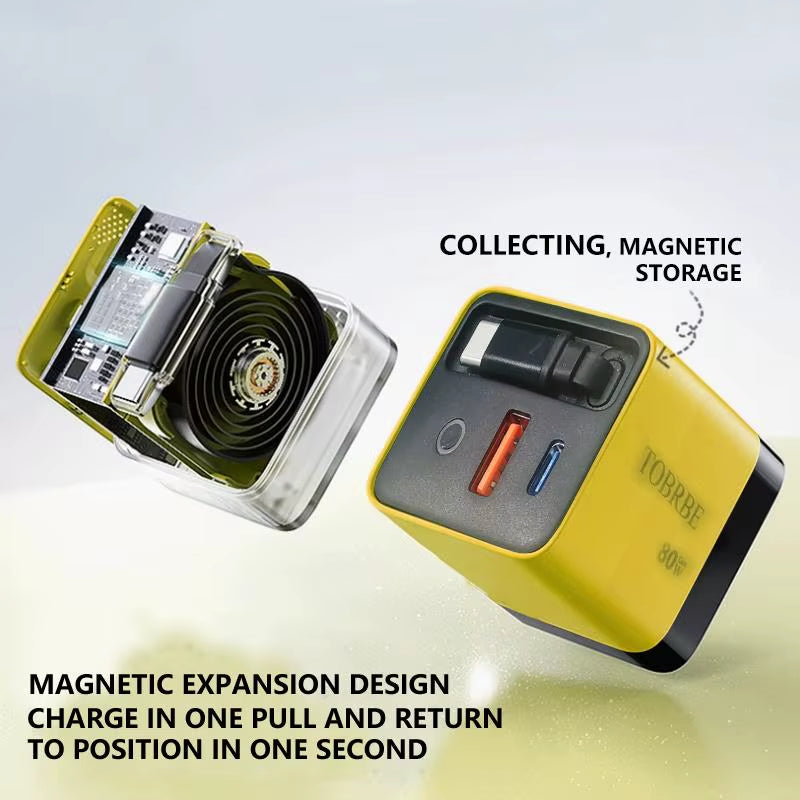 3-in-1 80W GaN Fast Charger
