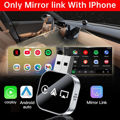 Yurnlv 3-in-1 Wireless CarPlay & Mirror Link